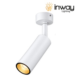 [DGPR-1027380] Spot Light LED de Superficie, tipo COB de 2 cables, 7W, 6000K Blanco Frío, 100-265Vac, Dimensiones: Φ45x120mm, IP20, 24 Grados, Blanco