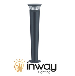 [DGPR-1027516] Bolardo LED, DGIN-B20, 20W, 3000K Blanco Cálido, 100-130Vac, Dimensiones: Ø220xH931mm, Material: Aluminio, IP65, Gris Oscuro