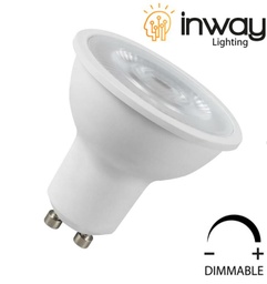 [DGPR-1027653] Bombilla LED Dicroica COB, 5W, 6000K Blanco Frío, GU10, 100-260Vac, Dimmable, IP20, 30 Grados, Dimensiones: Ф50x60mm