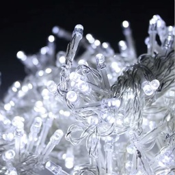 [DGPR-1027757] Extensión Navideña LED p/Exterior, 4W, 6000K Blanco Frío, 200LED/10Metros, 110Vac, Con cable clear de 3xφ0.15mm2, IP20, No incluye power