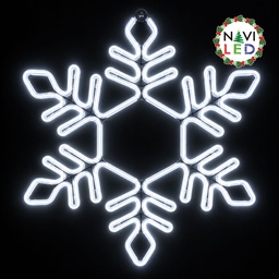 [DGPR-1027778] Adorno Navideño en Neón LED p/exterior tipo Copo de Nieve, 82W, Blanco, 110Vac, Dimensiones: 55x48cm, Incluye power