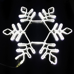 [DGPR-1027778] Adorno Navideño en Neón LED p/exterior tipo Copo de Nieve, 82W, Blanco, 110Vac, Dimensiones: 55x48cm, Incluye power