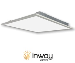 [DGPR-1027801] Kit Panel LED Cuadrado de Luz Directa (BackLit) p/Empotrar, 40W, 4000K Blanco Natural, 4000Lm, 100-277Vac, 24"x24"(600x600mm), Dimmable, 0-10V, Con Driver (UL), Borde Blanco