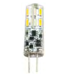 [DGPR-1027875] Bombilla LED SMD, G4, 2W, 3000K Blanco Cálido, 100-130Vac, IP20, 120 Grados, Dimensiones: Ф10x35mm