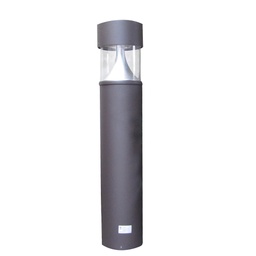 [DGPR-1027959] Bolardo LED, DGIN-25D, 25W, 3000K Blanco Cálido, 100-277Vac, Dimensiones: Ø200xH1040mm, Material: Aluminio, IP65, 150 Grados, Gris Oscuro
