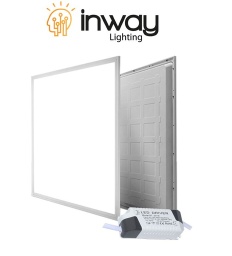 [DGPR-1028005] Kit Panel LED Cuadrado de Luz Directa (BackLit) p/Empotrar, 40W, 5000K, 4000Lm, 100-277Vac, 24"x24"(600x600mm), Borde Blanco