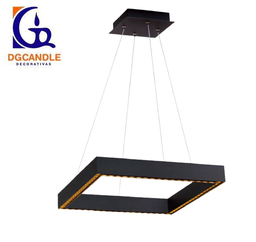 [DGPR-1028077] Lámpara LED Decorativa Colgante, DG51248P, 58W, 4000K Blanco Natural, 85-265Vac, Dimensiones: 623x623x1500mm, IP20, Negro