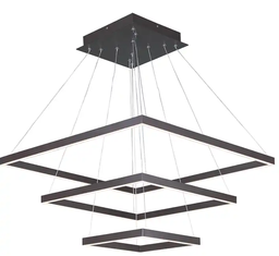 [DGPR-1028081] Lámpara LED Decorativa Colgante, DG51263P, 216W, 4000K Blanco Natural, 85-265Vac, Dimensiones: (1076+773+473)x2000mm, IP20, Negro