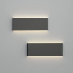 [DGPR-1028085] Lámpara LED Decorativa de Pared (Aplique), DG50052W, 15W, 4000K Blanco Natural, 85-265Vac, Dimensiones: 450x50x80mm, IP20, Gris Oscuro con Blanco