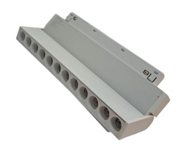 [DGPR-1028165] Lámpara Magnética LED p/Riel de 20mm de ancho con Rejilla, 12W, 8.77"(223mm), 4000K Blanco Natural, 48Vdc, Instalación: Empotrar o Superficie, 24 Grados, Blanco