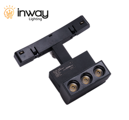 [DGPR-1028193] Lámpara Magnética LED tipo Arco p/Riel de 20mm de ancho con Rejilla / Foldable, 6W, 4.40"(112mm), 4000K Blanco Natural, 48Vdc, Instalación: Empotrar o Superficie, 24 Grados, Negra