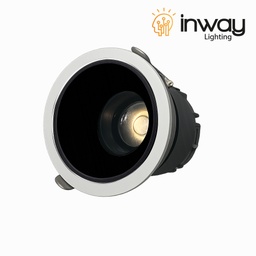 [DGPR-1028199] Spot Light LED de Empotrar, tipo COB, 12W, Múltiple CCT WW 3000K / NW 4000K / CW 6000K, 100-265Vac, Dimensiones: Φ84x82mm, IP20, 36 Grados, Negro