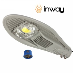 [DGPR-1028210] Lámpara de Calle LED Tipo COB con Fotocelda, 50W, 1x50W, 6000K Blanco Frío, 100-277Vac, Type I Short, 90x145 Grados