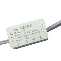 [DGPR-1028496] Driver p/Lámpara LED, IP20, 7W, 85-265Vac, Output: 30-40Vdc, 160mA
