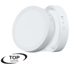 [DGPR-1028525] Panel LED Circular, p/Superficie con Driver Integrado, 12W, 6.6&quot; (168mm), 3000K Blanco Cálido, 100-265Vac