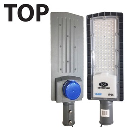 [DGPR-1028550] Lámpara de Calle LED SMD TOP tipo F con base para fotocelda Nema-3P, 100W, 6000K Blanco Frío, 100-277Vac, 70x150 Grados