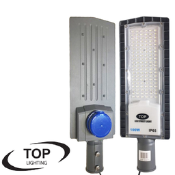 [DGPR-1028550] Lámpara de Calle LED SMD TOP tipo F con base para fotocelda Nema-3P, 100W, 6000K Blanco Frío, 100-277Vac, 70x150 Grados