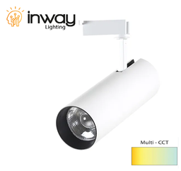 [DGPR-1028650] Lámpara de Riel (Track light), tipo COB de 2 cables, 10W, Múltiple CCT con Switch WW 3000K / NW 4000K / CW 6000K, 100-260Vac, IP20, 24 Grados, Cuerpo Blanco