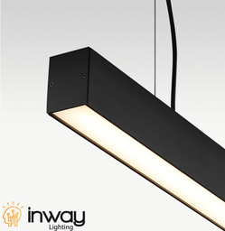 [DGPR-1028652] Lámpara Lineal Light para Colgar LED, 80W, 96&quot;(240cm), 4000K Blanco Natural, Frost, 100-240Vac, 120 Grados, Negra