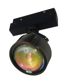 [DGPR-1028678] Lámpara de Superficie Magnética LED Spot Round de 20mm de ancho, 10W, 3000K Blanco Cálido, 48Vdc, 120 Grados, Negro