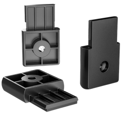 [DGPR-1028707] Tapa Terminal Negra p/Riel de Superficie 27mm para Lámpara Slim Magnética y 48Vdc