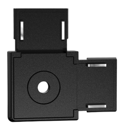 [DGPR-1028710] Conector en L Horizontal, p/Riel de Superficie 27mm de ancho de Lámpara Slim Magnética de 2 cables, 48Vdc, Negro