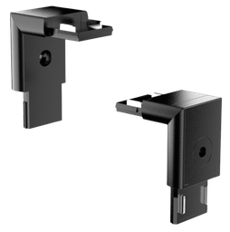 [DGPR-1028711] Conector en L Vertical, p/Riel de Superficie 27mm de ancho de Lámpara Slim Magnética de 2 cables, 48Vdc, Negro