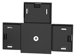 [DGPR-1028712] Conector en T, p/Riel de Superficie 27mm de ancho de Lámpara Slim Magnética de 2 cables, 48Vdc, Negro