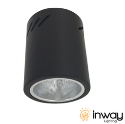 [DGPR-1028785] Aplique de Techo (Cajetín) Circular p/Bombilla, DG-1060, Base: E27, Dimensiones: Φ185x180mm, Negro
