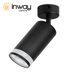 [DGPR-1028799] Cajetín Spotlight LED de superfcie, DG-5425-02, Base: GU10, 2 cables, Dimensiones: Φ55x100mm, Negro con Blanco