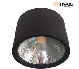 [DGPR-1028804] Aplique de Techo Circular con Reflector Negro, DG-8303, 35W, 4000K Blanco Natural, 100-260Vac, Dimensiones: 200x140mm, Negro