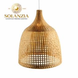 [DGPR-1028806] Lámpara Decorativa Artesanal, Tejido del Viento, Colgante, E27, Dimensiones: Φ420xH480mm, Material: Bamboo