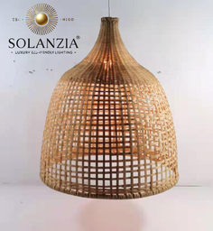[DGPR-1028806] Lámpara Decorativa Artesanal, Tejido del Viento, Colgante, E27, Dimensiones: Φ420xH480mm, Material: Bamboo