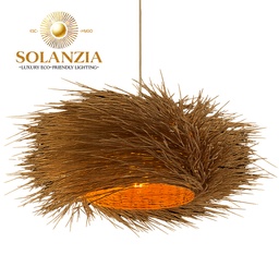 [DGPR-1028814] Lámpara Decorativa Artesanal, Encanto Rústico, Colgante, E27, Dimensiones: Φ530xH185mm, Material: Rattan