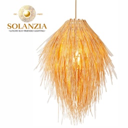 [DGPR-1028818] Lámpara Decorativa Artesanal, Pirae, Colgante, E27, Dimensiones: Φ240xH375mm, Material: Rattan