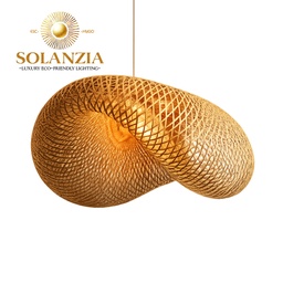 [DGPR-1028819] Lámpara Decorativa Artesanal Horizonte de Colores, Colgante, E27, Dimensiones: 680x470xH210mm, Material: Bamboo