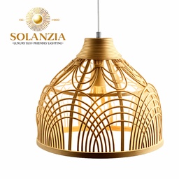 [DGPR-1028821] Lámpara Decorativa Artesanal, Llama Bohemia, Colgante, E27, Dimensiones: Φ300xH240mm, Material: Rattan