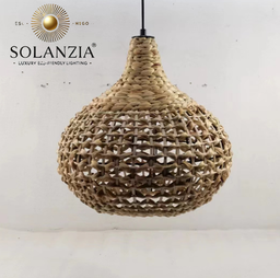 [DGPR-1028830] Lámpara Decorativa Artesanal, Festival de Luz, Colgante, E27, Dimensiones: Φ365xH350mm, Material: Water Hyacinth