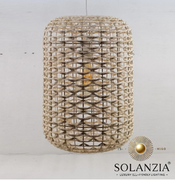 [DGPR-1028831] Lámpara Decorativa Artesanal, Tejido de Vida, Colgante, E27, Dimensiones: Φ240xH400mm, Material: Rattan