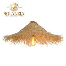 [DGPR-1028839] Lámpara Decorativa Artesanal, Lumière Naturelle, Colgante, E27, Dimensiones: Φ820xH250mm, Material: Rattan