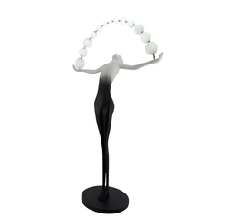 [DGPR-1028846] Artemisa: Escultura alargada, femenina y equilibrada, con esferas de luz en arco que representan precisión y elegancia, características de la diosa cazadora.