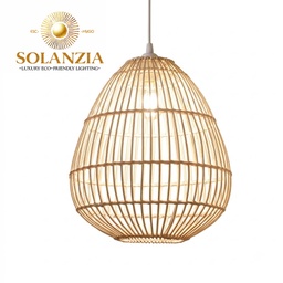 [DGPR-1028881] Lámpara Decorativa Artesanal Colgante, Viento Mediterráneo, E27, Dimensiones: 550x400mm, Material: Rattan