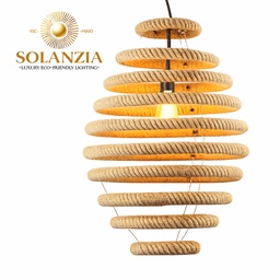 [DGPR-1028888] Lámpara Decorativa Artesanal Colgante, Pooh, E27, Dimensiones: 250x400mm, Material: Cuerda de cáñamo