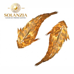 [DGPR-1028892] Lámpara Decorativa Artesanal de pared (Aplique), Yin Yang Fish, E27, Dimensiones: 600mm, Material: Madera