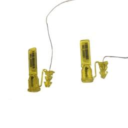 [DGPR-1028902] Sello de Seguridad Doble Ancla No.15, Código de Color: Amarillo Transparente, Dimensiones: 52.5x14x7mm, Material: PC