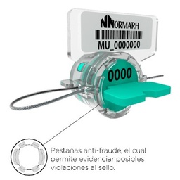 [DGPR-1028912] Sello de Seguridad Inserto Mariposa No.13, Código de Color: Verde, Dimensiones: 27x26x21.5mm, Material: PC