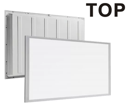 [DGPR-1028946] Kit Panel TOP LED Rectangular de Luz Directa (BackLit), p/Empotrar, 72W (2x36W), 24&quot;x48&quot; (600x1200mm), 6000K/6500K Blanco Frío, 100-277Vac, Borde Blanco, IP20