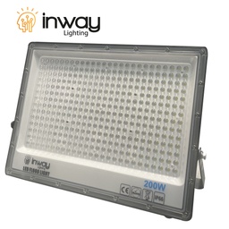 [DGPR-1028997] Reflector SMD, 200W, 3000K Blanco Cálido, 100-265Vac, IP65, 90 Grados, Negra, Dimensiones: 315x425x27mm