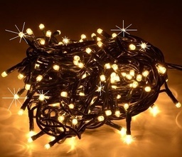 [DGPR-1029028] Extensión Navideña LED p/Exterior, 8W, 1700Lm, 2700K Blanco Cálido + 6000K Flash, 200LED/10Metros, 110Vac, Con cable verde de cobre 3xφ0.2mm2, IP44