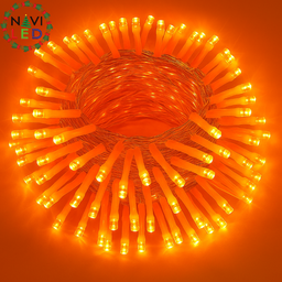 [DGPR-1029046] Extensión Navideña LED p/Exterior, 8W, 1700Lm, Orange, 200LED/10Metros, 110Vac, Con cable clear de cobre 3xφ0.2mm2, IP44